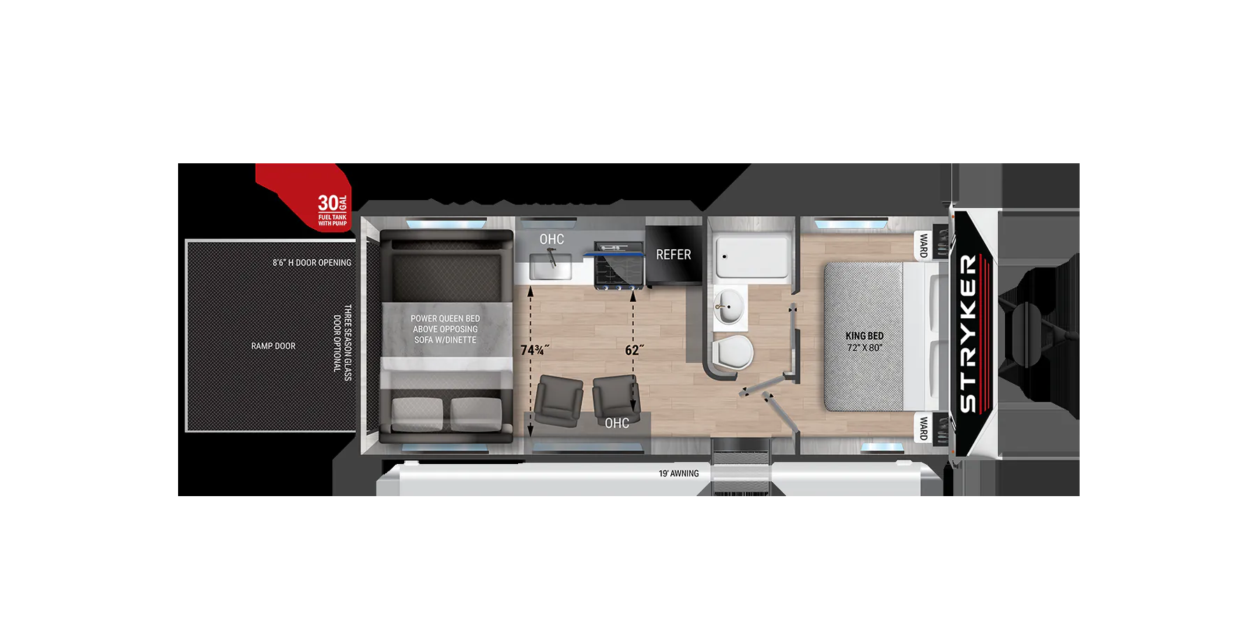Cruiser RV Stryker ST-2314 floor plan