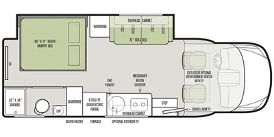 2018 TIFFIN MOTORHOMES WAYFARER 24FW - Floor plan
