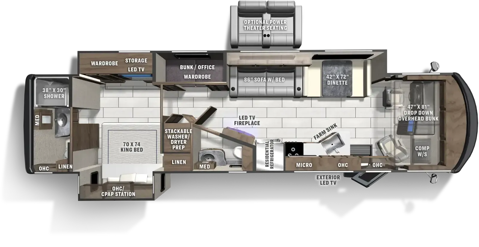 Coachmen Encore 375RB floor plan