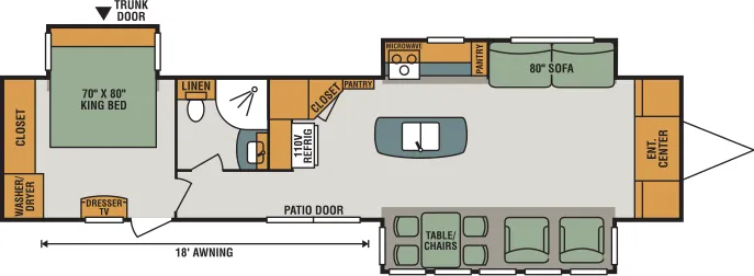K-Z Sportsmen 363FL floor plan