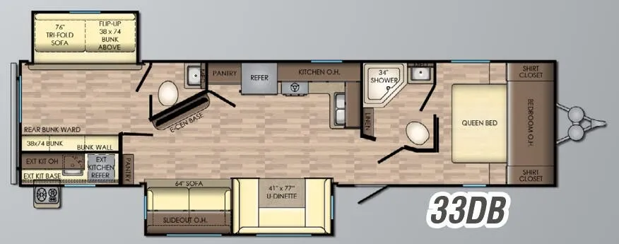 CrossRoads Volante 33DB floor plan