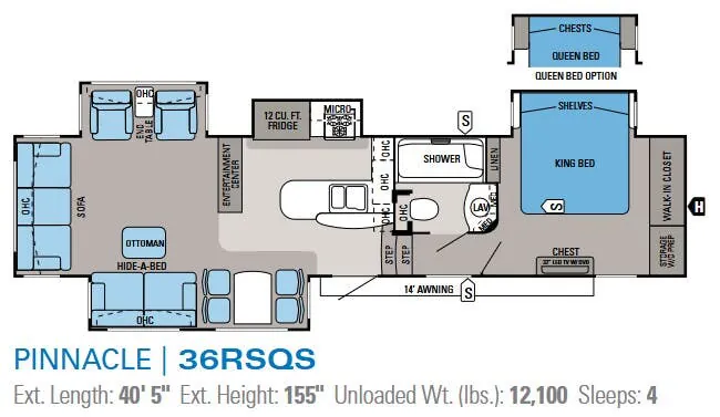Jayco Pinnacle 36RSQS floor plan