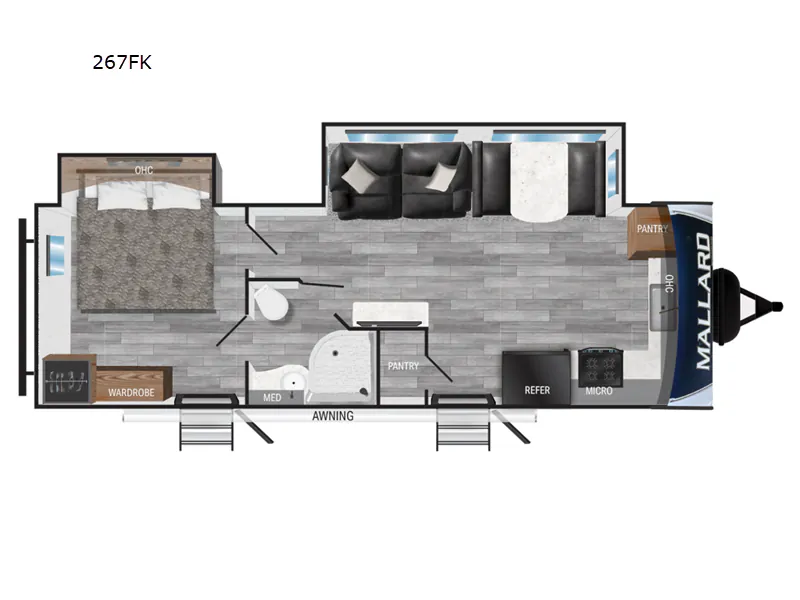 2023 Heartland Mallard M267FK — Floor plan
