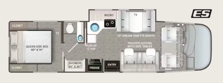 Thor Motor Coach Freedom Traveler A28 floor plan