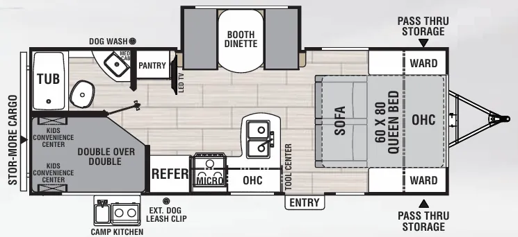 Coachmen Northern Spirit XTR 2146BHX floor plan