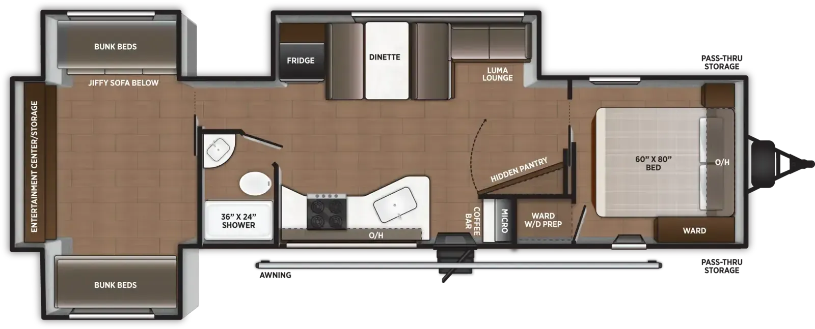 Forest River Airelume 315 floor plan