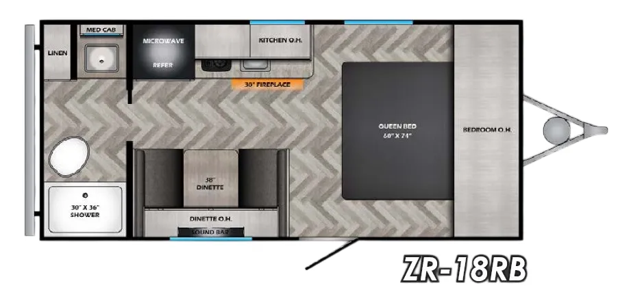CrossRoads Zinger Lite 18RB floor plan