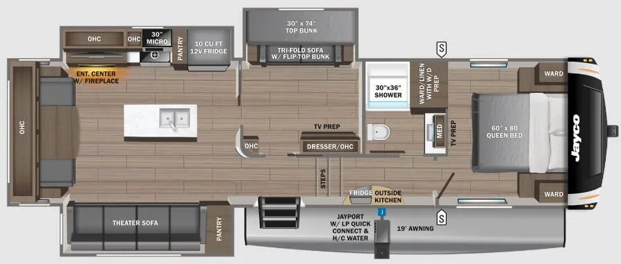 Jayco Eagle 31MB floor plan