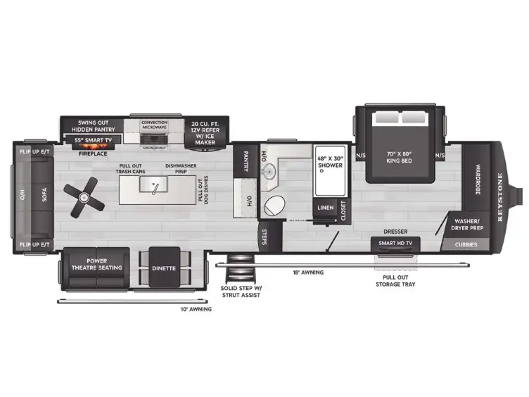 2026 Keystone Montana 3100RL - Floor plan