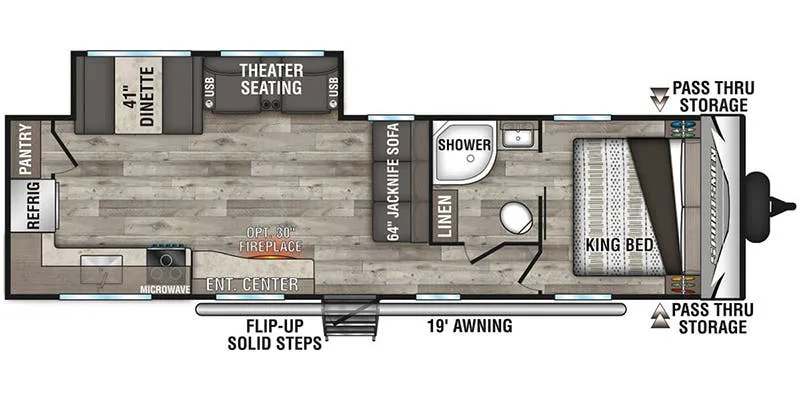 K-Z Sportsmen 301RKLE floor plan