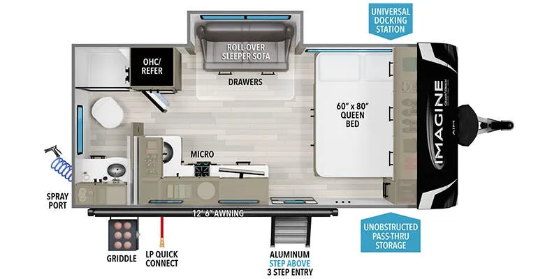 2025 Grand Design Imagine AIM 16ML - Floor plan