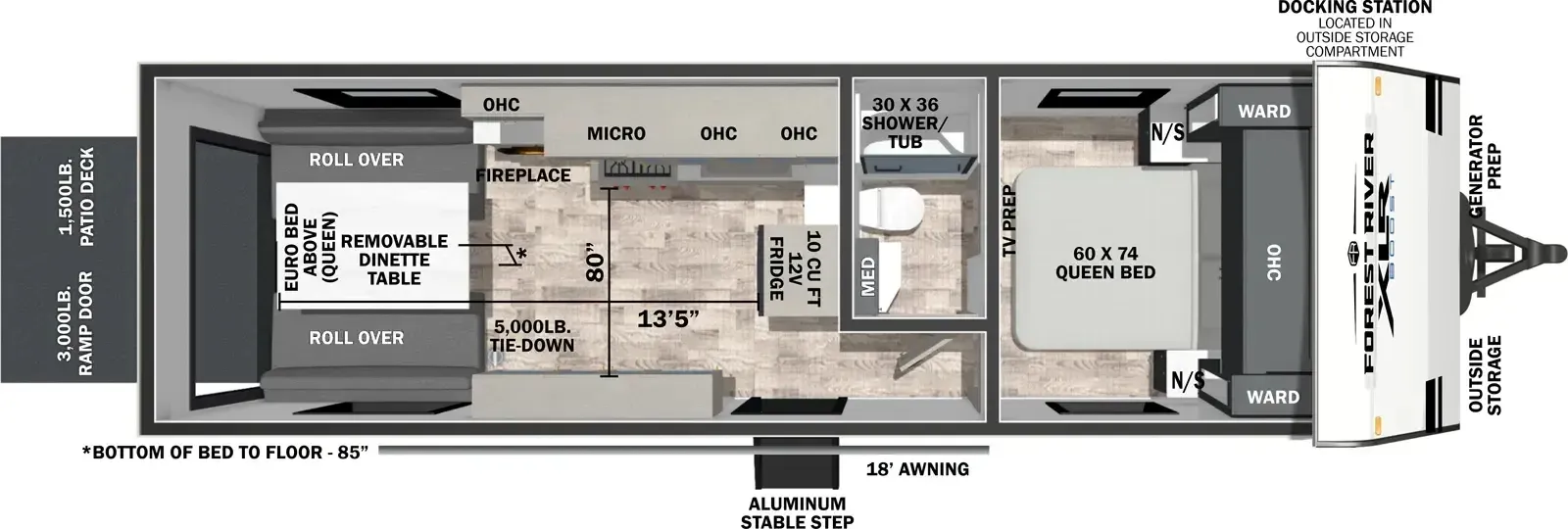 2026 Forest River XLR Boost 2413B - Floor plan