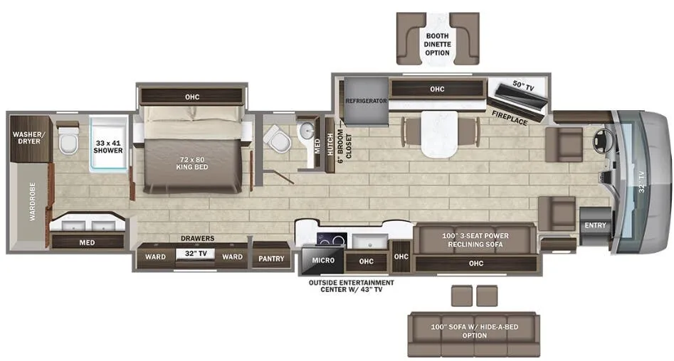 2023 Entegra Coach Cornerstone 45B - Floor plan