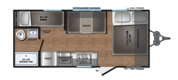 Shasta Compact 18BH floor plan