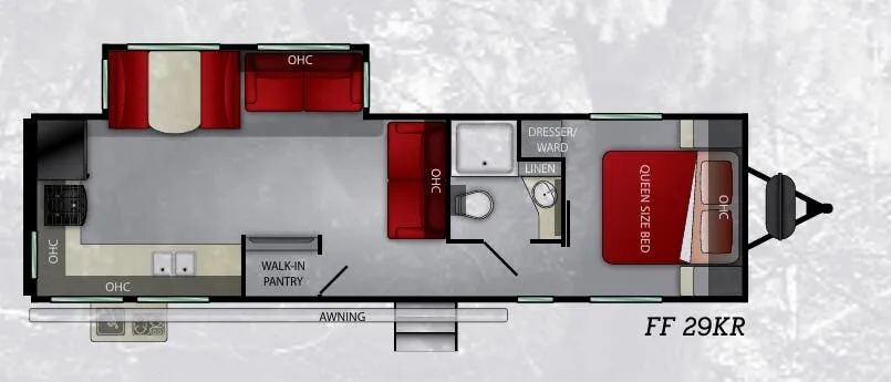 2019 Cruiser RV Fun Finder Xtreme Lite 29KR floor plan