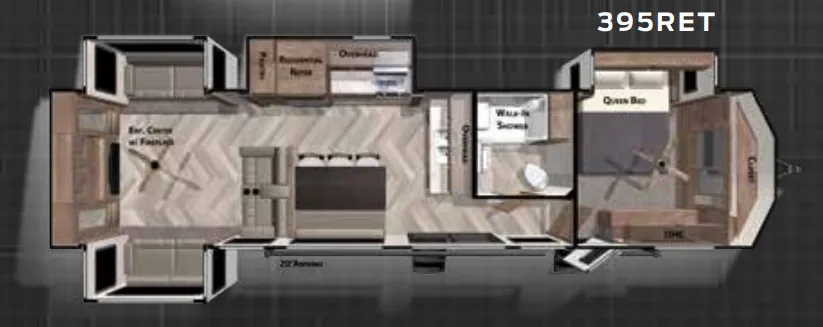 Forest River Wildwood Lodge 395RET floor plan