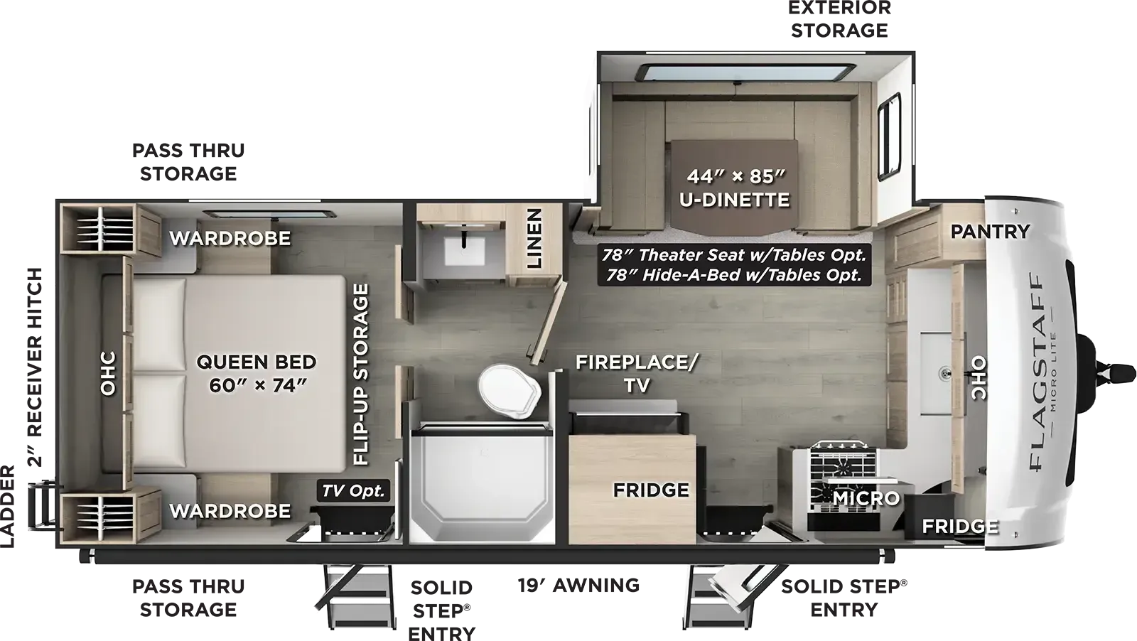 Forest River Flagstaff Micro Lite 25FKB floor plan