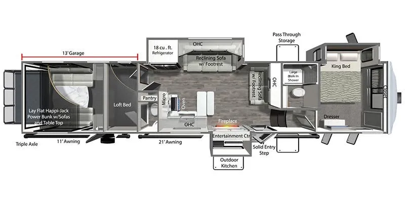 Dutchmen Voltage Triton 4013 floor plan