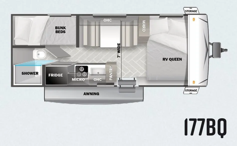 Forest River Salem 177BQ floor plan