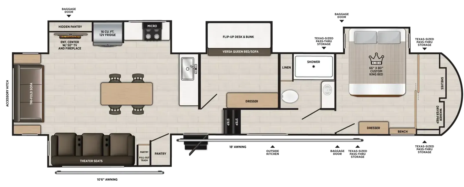 Forest River Salem Hemisphere 373MBRL floor plan