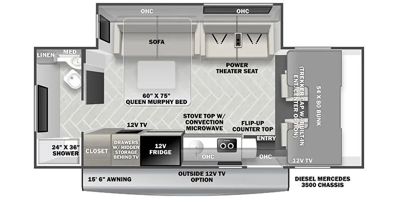 Forest River Forester 2401T MBS floor plan
