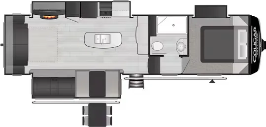 Keystone Cougar Half-Ton 30RLS floor plan