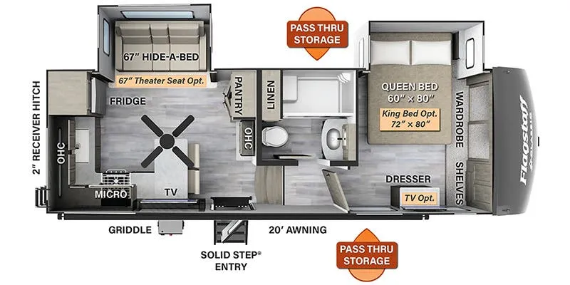 Forest River Flagstaff Classic 281RK floor plan