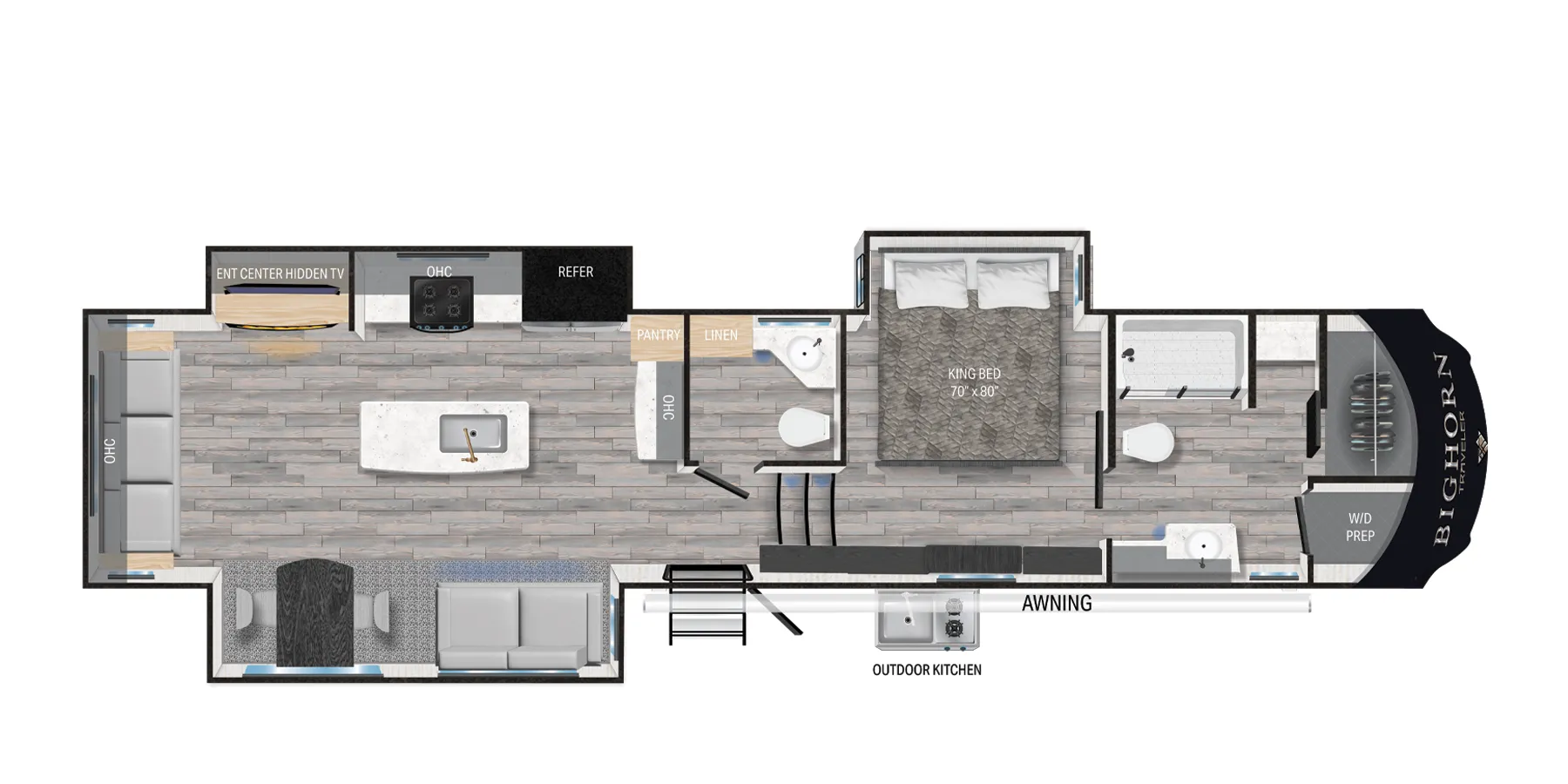 Heartland Bighorn Traveler 37FB floor plan