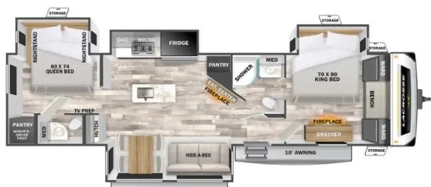 2025 Prime Time LaCrosse 3510DB - Floor plan