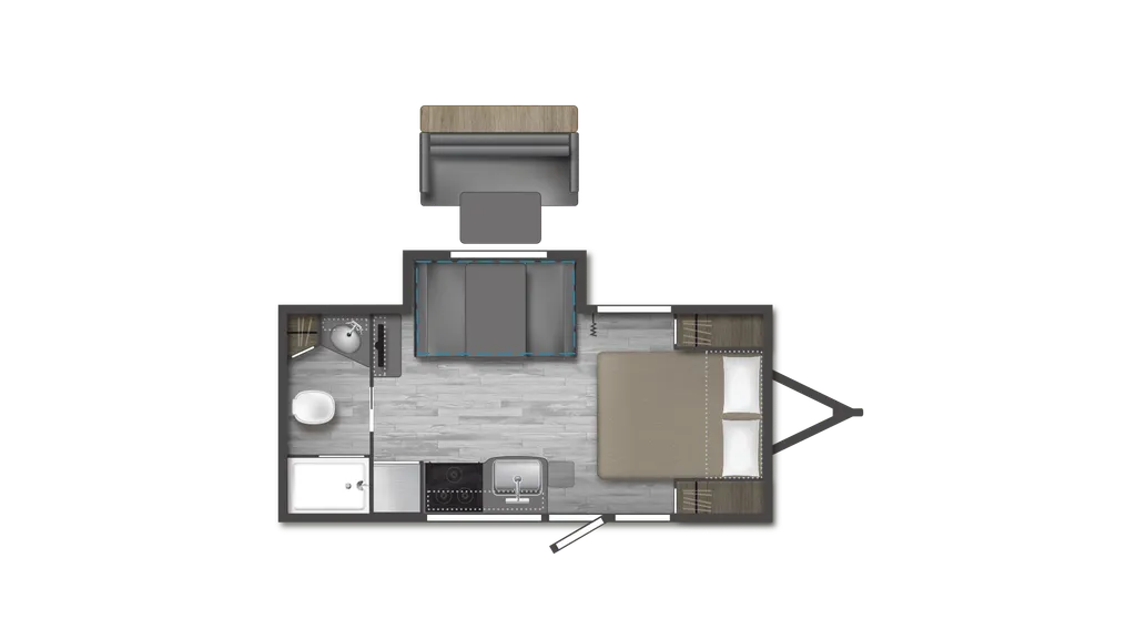 2024 Winnebago Micro Minnie 2108FBS floor plan