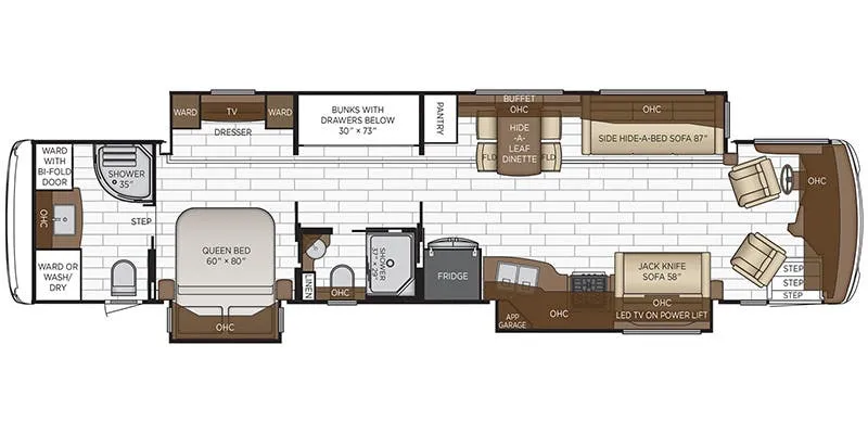 Newmar Dutch Star 4310 floor plan