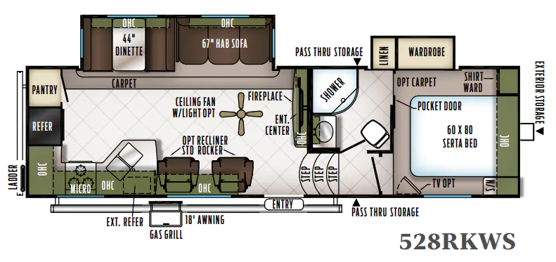 Forest River Flagstaff Super Lite 528RKWS floor plan