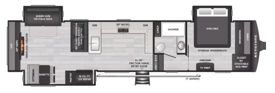 Keystone Sprinter 3520RDS floor plan
