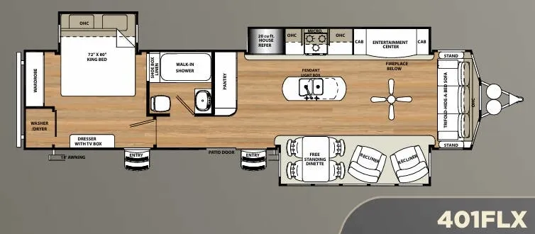 Forest River Sierra Destination 401FLX floor plan