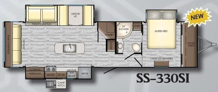 CrossRoads Sunset Trail Super Lite 330SI floor plan