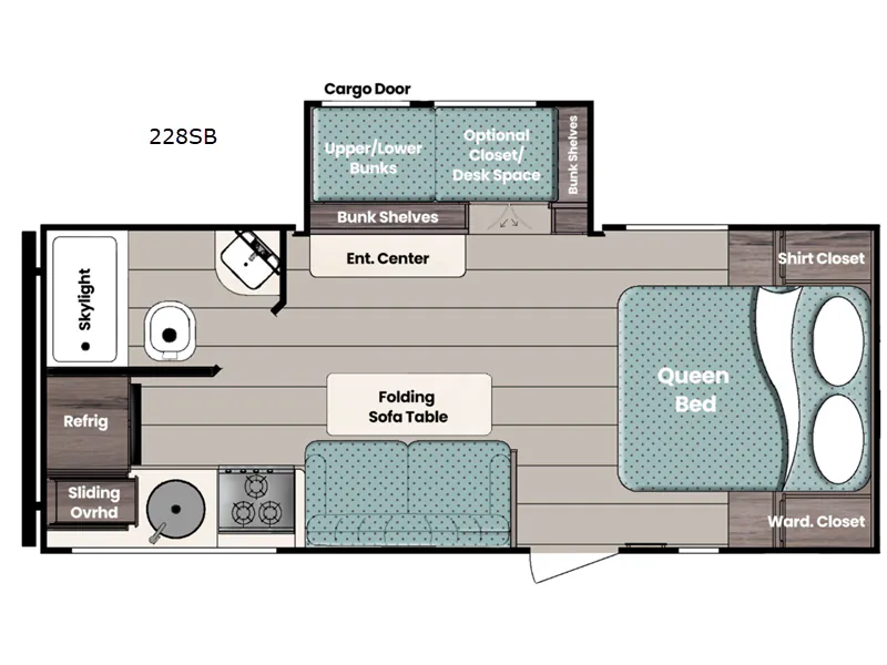 2026 Gulf Stream RV Ameri-Lite Ultra Lite 228SB - Floor plan
