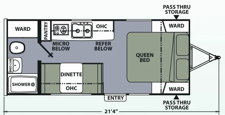 Coachmen Apex Nano 187RB floor plan