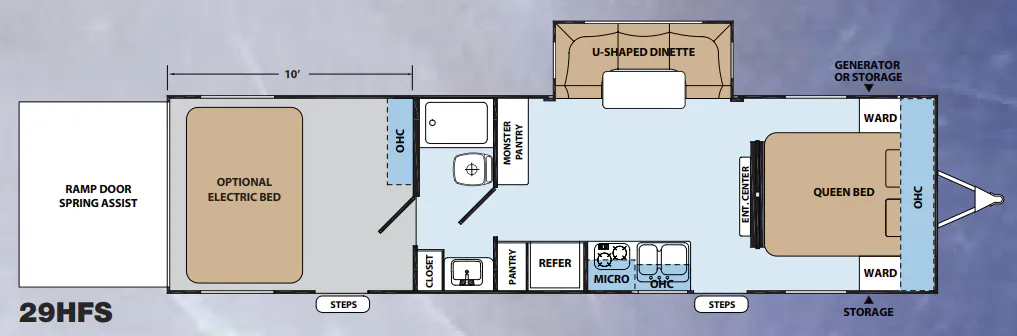 Forest River XLR Hyperlite 29HFS floor plan