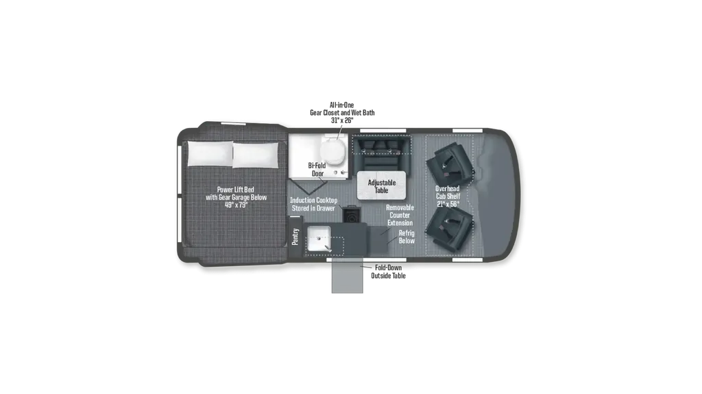 2027 Winnebago Revel Sport 44C floor plan