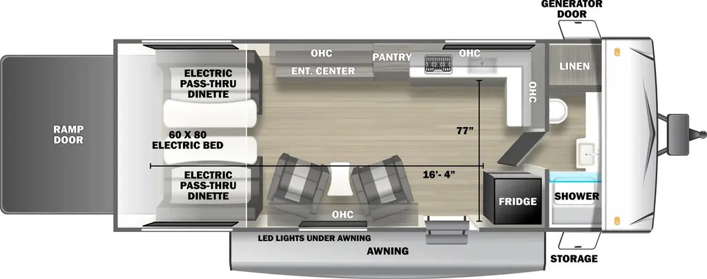 2025 Forest River Shockwave 2450RLX floor plan