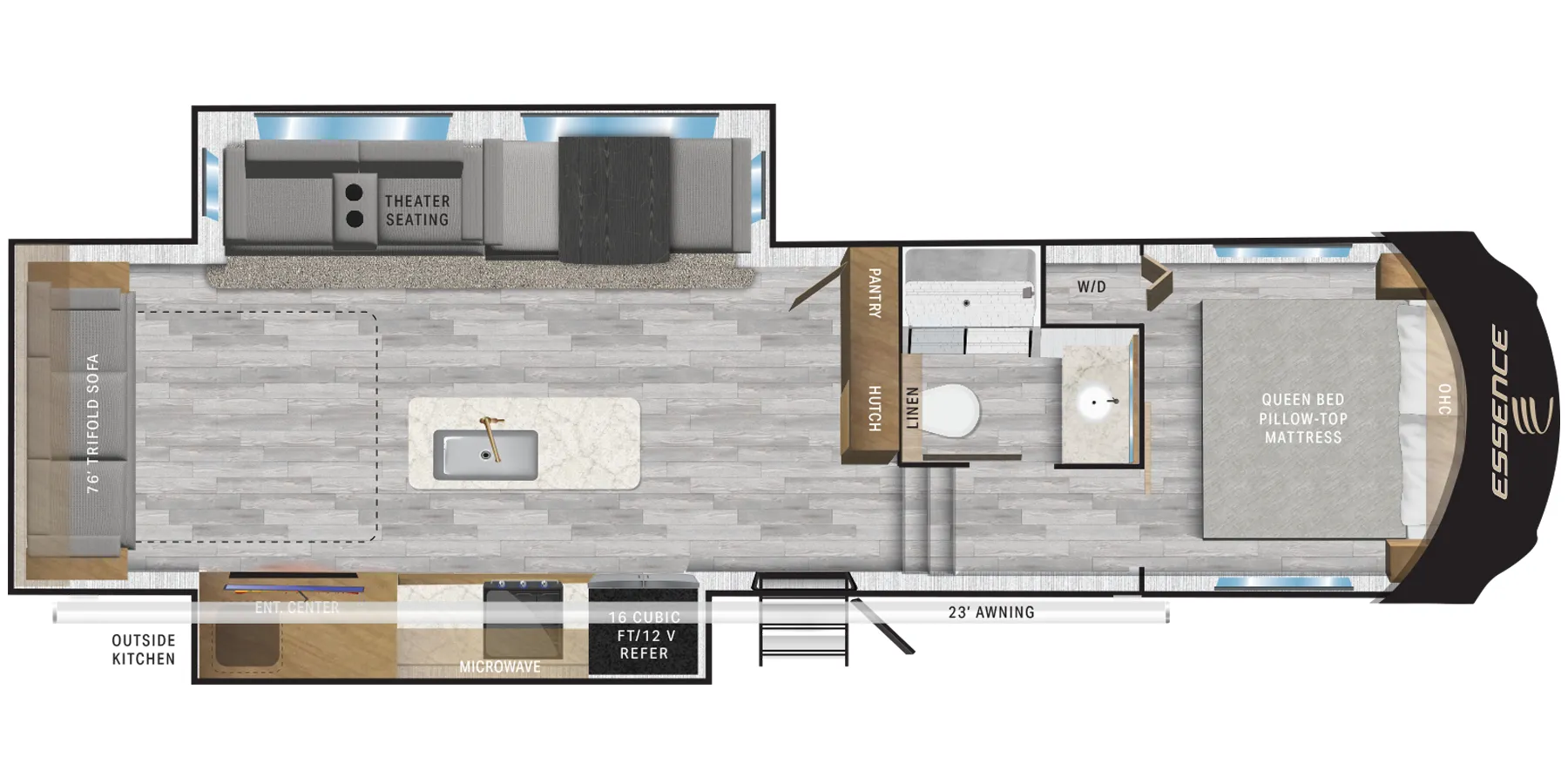 Cruiser RV Essence 28RL floor plan