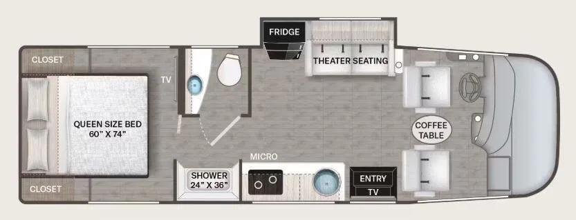 2026 Thor Motor Coach Vegas 26.1 - Floor plan