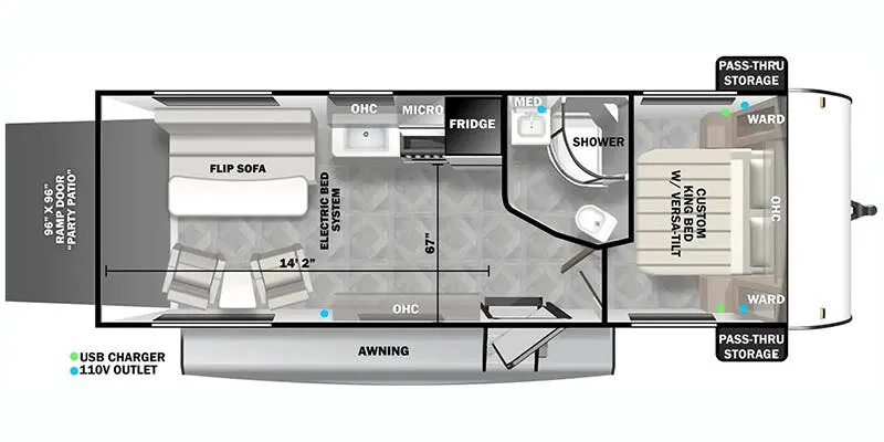 Forest River Wildwood X-Lite Northwest 251SSXL floor plan