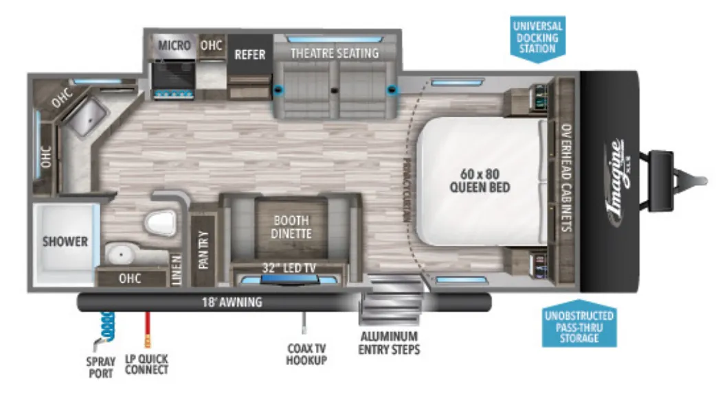 Grand Design Imagine XLS 22MLE floor plan