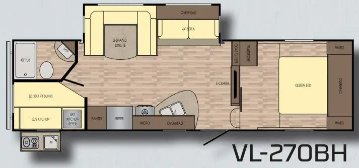 CrossRoads Volante 270BH floor plan