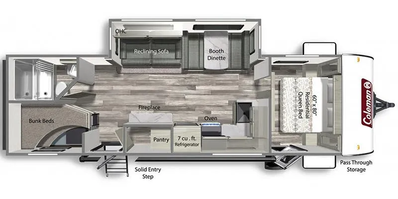 2023 Dutchmen Coleman Light 2835BH floor plan