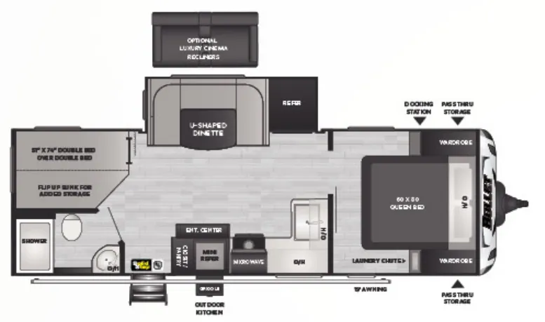 Keystone Bullet 250BHSWE floor plan