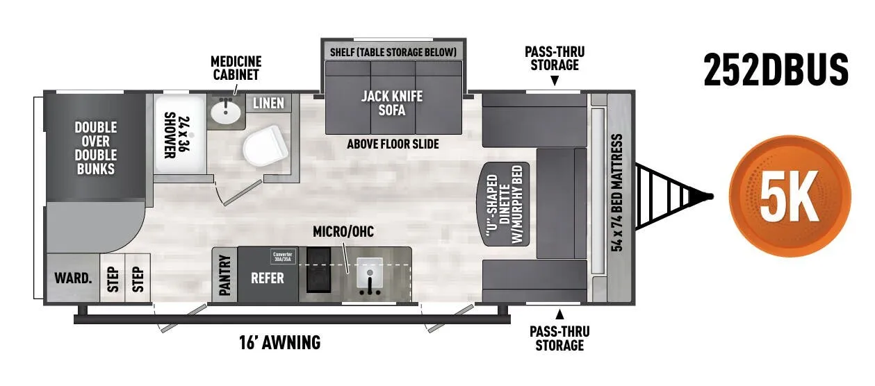 Coachmen Clipper 252DBUS floor plan