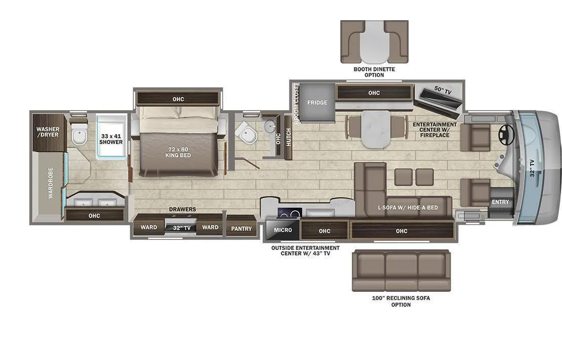 2022 Entegra Coach Cornerstone 45B - Floor plan