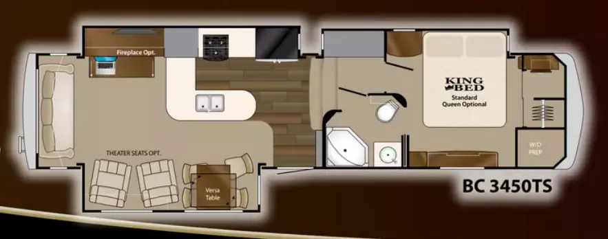 Heartland Big Country Gold Edition 3450TS floor plan